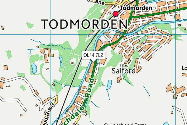 OL14 7LZ map - OS VectorMap District (Ordnance Survey) OL14 7LZ map - OS VectorMap District (Ordnance Survey)