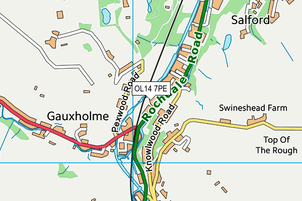 OL14 7PE map - OS VectorMap District (Ordnance Survey) OL14 7PE map - OS VectorMap District (Ordnance Survey)
