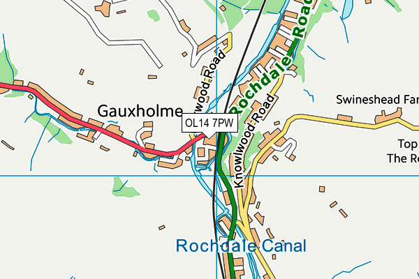 OL14 7PW map - OS VectorMap District (Ordnance Survey) OL14 7PW map - OS VectorMap District (Ordnance Survey)