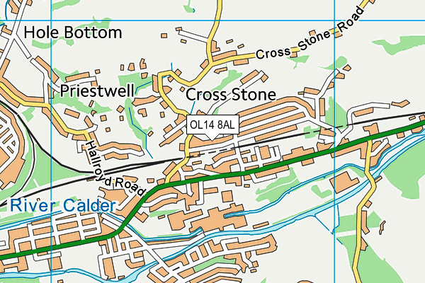 OL14 8AL map - OS VectorMap District (Ordnance Survey) OL14 8AL map - OS VectorMap District (Ordnance Survey)