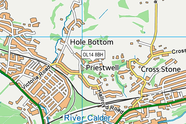 OL14 8BH map - OS VectorMap District (Ordnance Survey) OL14 8BH map - OS VectorMap District (Ordnance Survey)
