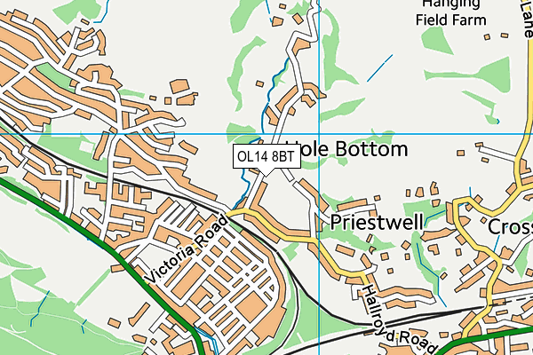 OL14 8BT map - OS VectorMap District (Ordnance Survey) OL14 8BT map - OS VectorMap District (Ordnance Survey)
