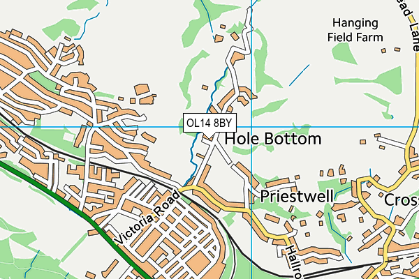 OL14 8BY map - OS VectorMap District (Ordnance Survey) OL14 8BY map - OS VectorMap District (Ordnance Survey)