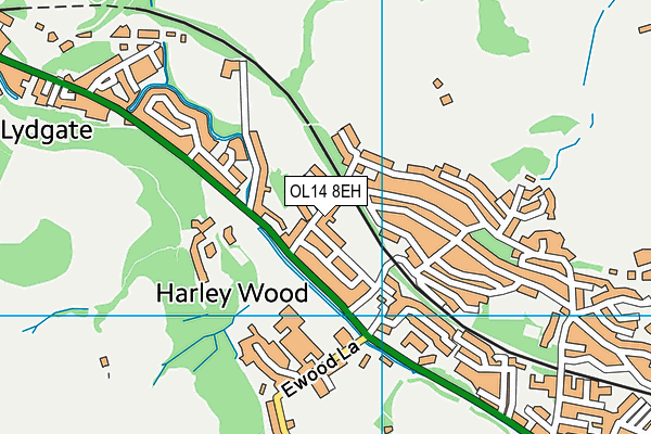 OL14 8EH map - OS VectorMap District (Ordnance Survey) OL14 8EH map - OS VectorMap District (Ordnance Survey)