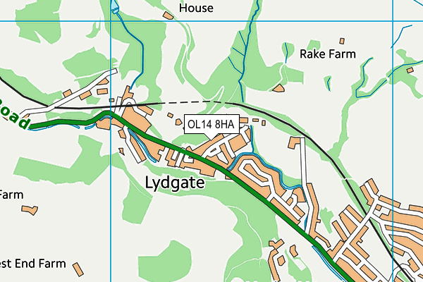 OL14 8HA map - OS VectorMap District (Ordnance Survey) OL14 8HA map - OS VectorMap District (Ordnance Survey)