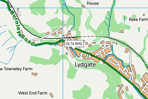 OL14 8HG map - OS VectorMap District (Ordnance Survey) OL14 8HG map - OS VectorMap District (Ordnance Survey)