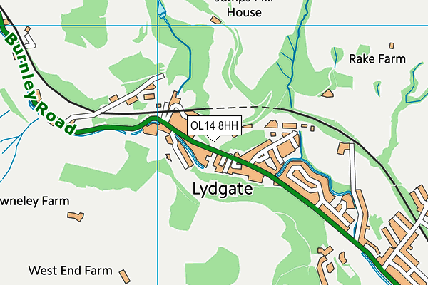 OL14 8HH map - OS VectorMap District (Ordnance Survey) OL14 8HH map - OS VectorMap District (Ordnance Survey)