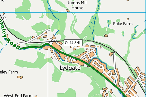 OL14 8HL map - OS VectorMap District (Ordnance Survey) OL14 8HL map - OS VectorMap District (Ordnance Survey)