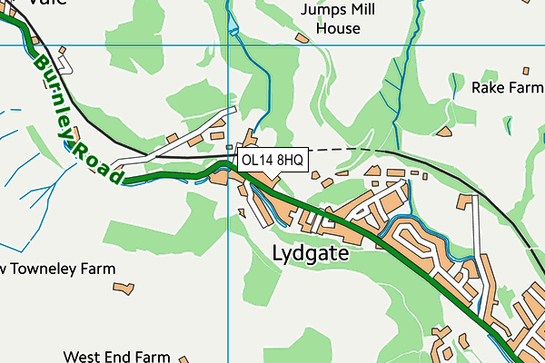 OL14 8HQ map - OS VectorMap District (Ordnance Survey)