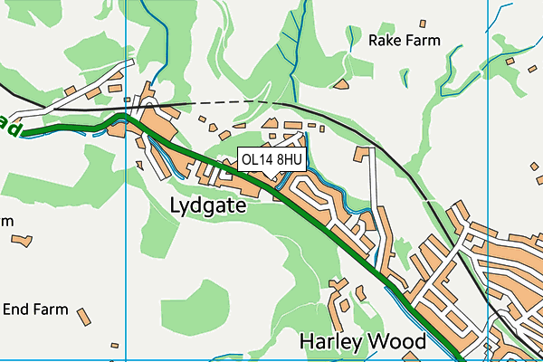 OL14 8HU map - OS VectorMap District (Ordnance Survey) OL14 8HU map - OS VectorMap District (Ordnance Survey)