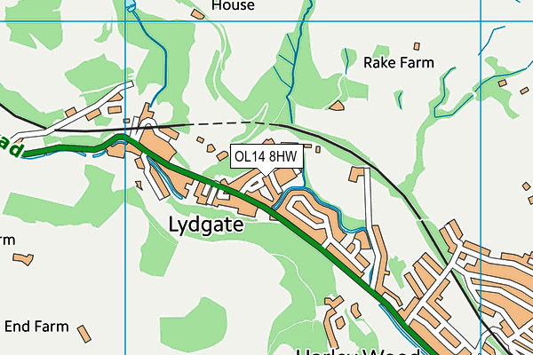 OL14 8HW map - OS VectorMap District (Ordnance Survey) OL14 8HW map - OS VectorMap District (Ordnance Survey)