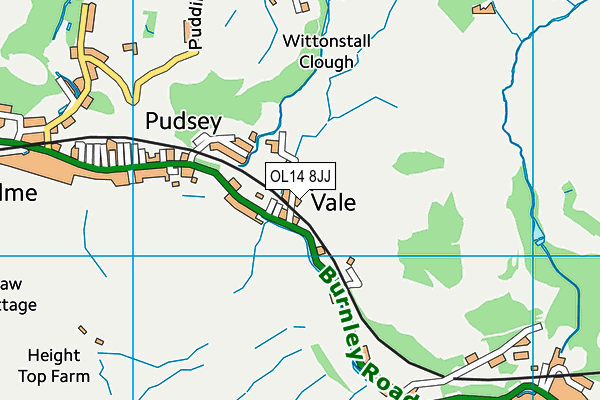 OL14 8JJ map - OS VectorMap District (Ordnance Survey) OL14 8JJ map - OS VectorMap District (Ordnance Survey)