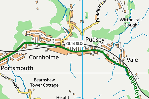 OL14 8LQ map - OS VectorMap District (Ordnance Survey) OL14 8LQ map - OS VectorMap District (Ordnance Survey)