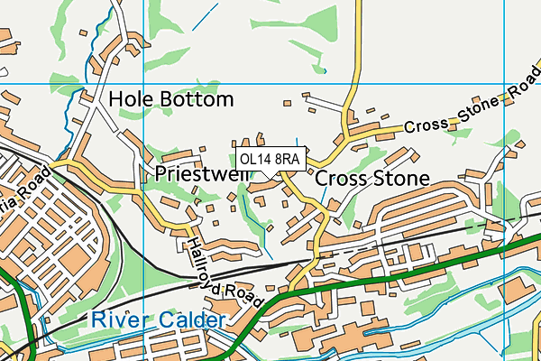 OL14 8RA map - OS VectorMap District (Ordnance Survey) OL14 8RA map - OS VectorMap District (Ordnance Survey)