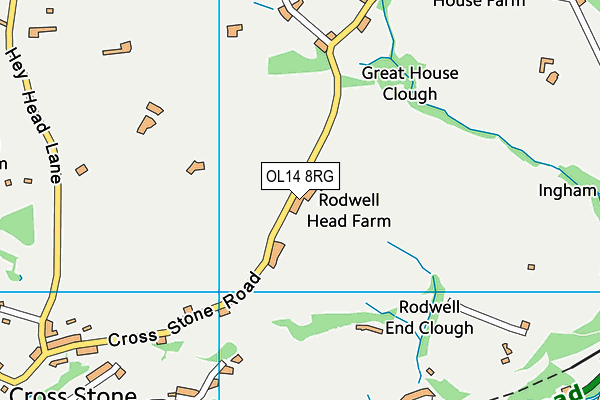 OL14 8RG map - OS VectorMap District (Ordnance Survey) OL14 8RG map - OS VectorMap District (Ordnance Survey)