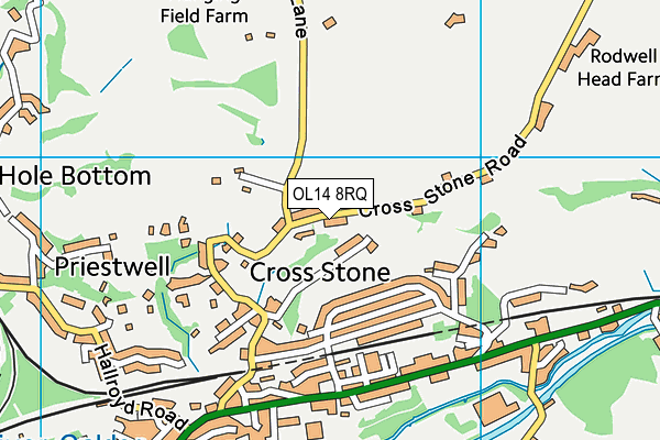 OL14 8RQ map - OS VectorMap District (Ordnance Survey) OL14 8RQ map - OS VectorMap District (Ordnance Survey)