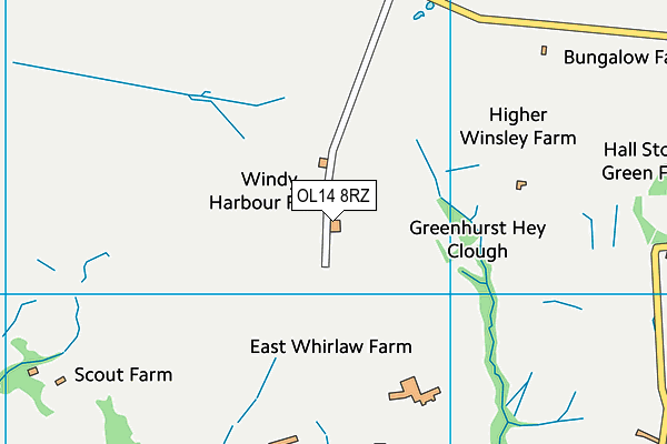 OL14 8RZ map - OS VectorMap District (Ordnance Survey) OL14 8RZ map - OS VectorMap District (Ordnance Survey)