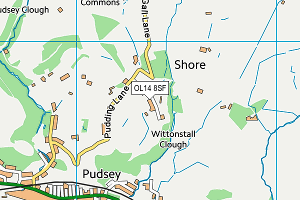 OL14 8SF map - OS VectorMap District (Ordnance Survey) OL14 8SF map - OS VectorMap District (Ordnance Survey)