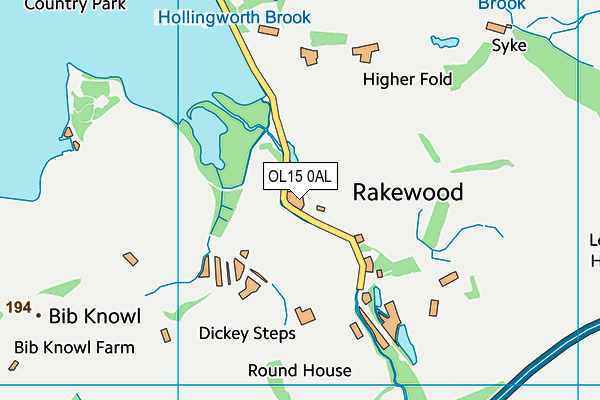 OL15 0AL map - OS VectorMap District (Ordnance Survey) OL15 0AL map - OS VectorMap District (Ordnance Survey)