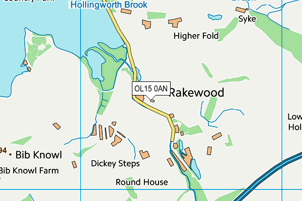 OL15 0AN map - OS VectorMap District (Ordnance Survey) OL15 0AN map - OS VectorMap District (Ordnance Survey)