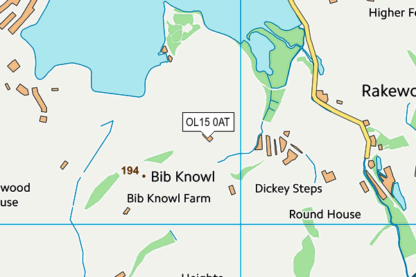 OL15 0AT map - OS VectorMap District (Ordnance Survey) OL15 0AT map - OS VectorMap District (Ordnance Survey)