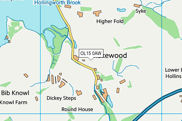 OL15 0AW map - OS VectorMap District (Ordnance Survey) OL15 0AW map - OS VectorMap District (Ordnance Survey)