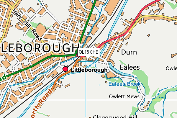 OL15 0HE map - OS VectorMap District (Ordnance Survey) OL15 0HE map - OS VectorMap District (Ordnance Survey)