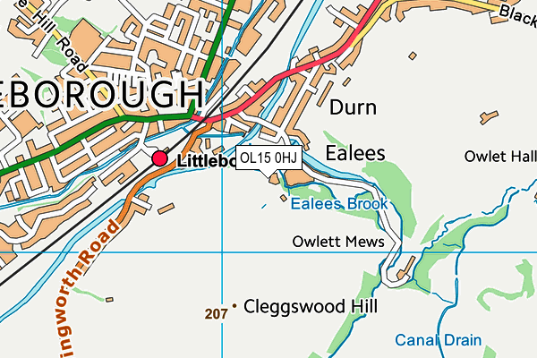 OL15 0HJ map - OS VectorMap District (Ordnance Survey)