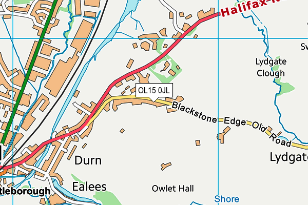 OL15 0JL map - OS VectorMap District (Ordnance Survey) OL15 0JL map - OS VectorMap District (Ordnance Survey)