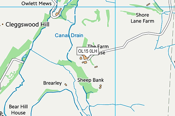OL15 0LH map - OS VectorMap District (Ordnance Survey) OL15 0LH map - OS VectorMap District (Ordnance Survey)