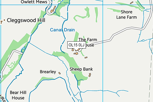 OL15 0LJ map - OS VectorMap District (Ordnance Survey)