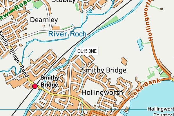 OL15 0NE map - OS VectorMap District (Ordnance Survey)