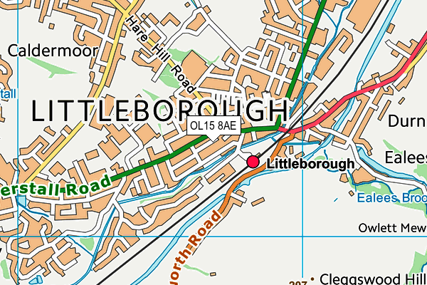 OL15 8AE map - OS VectorMap District (Ordnance Survey) OL15 8AE map - OS VectorMap District (Ordnance Survey)