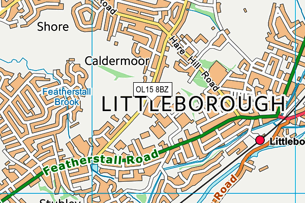 OL15 8BZ map - OS VectorMap District (Ordnance Survey) OL15 8BZ map - OS VectorMap District (Ordnance Survey)