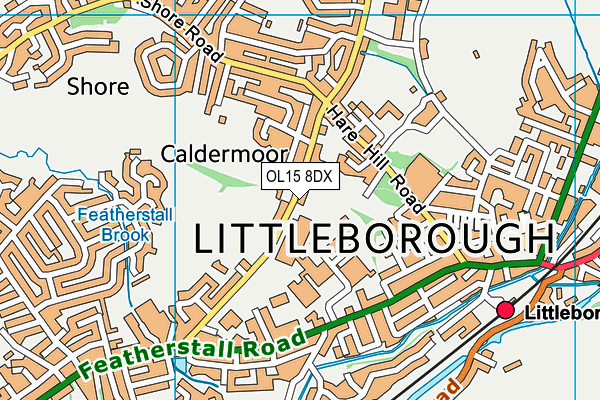 OL15 8DX map - OS VectorMap District (Ordnance Survey) OL15 8DX map - OS VectorMap District (Ordnance Survey)
