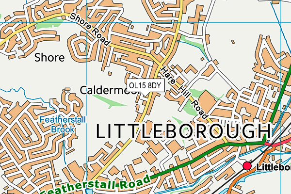 OL15 8DY map - OS VectorMap District (Ordnance Survey) OL15 8DY map - OS VectorMap District (Ordnance Survey)