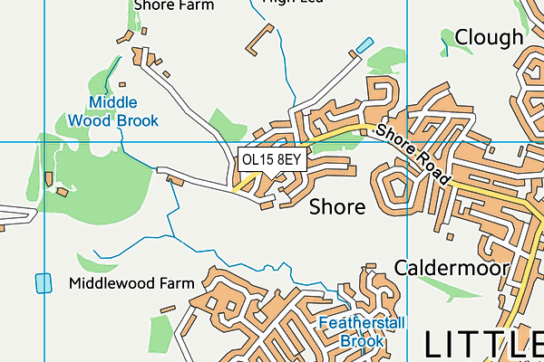 OL15 8EY map - OS VectorMap District (Ordnance Survey) OL15 8EY map - OS VectorMap District (Ordnance Survey)