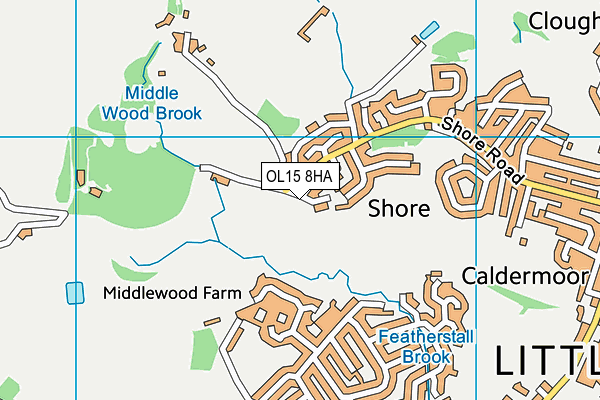 OL15 8HA map - OS VectorMap District (Ordnance Survey) OL15 8HA map - OS VectorMap District (Ordnance Survey)