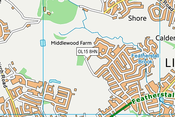 OL15 8HN map - OS VectorMap District (Ordnance Survey) OL15 8HN map - OS VectorMap District (Ordnance Survey)