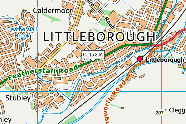 OL15 8JA map - OS VectorMap District (Ordnance Survey) OL15 8JA map - OS VectorMap District (Ordnance Survey)