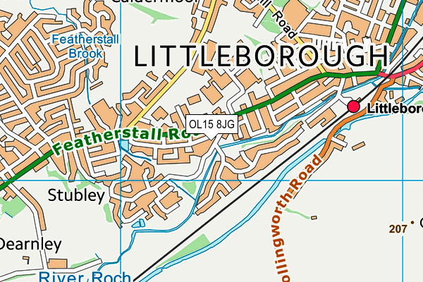 OL15 8JG map - OS VectorMap District (Ordnance Survey) OL15 8JG map - OS VectorMap District (Ordnance Survey)