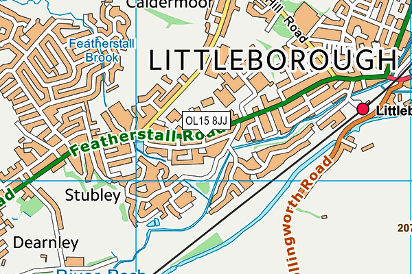 OL15 8JJ map - OS VectorMap District (Ordnance Survey) OL15 8JJ map - OS VectorMap District (Ordnance Survey)