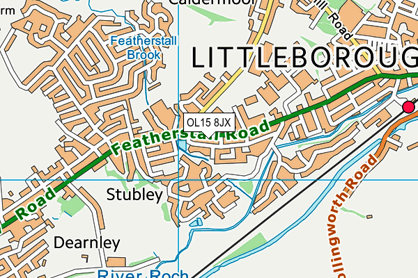 OL15 8JX map - OS VectorMap District (Ordnance Survey) OL15 8JX map - OS VectorMap District (Ordnance Survey)