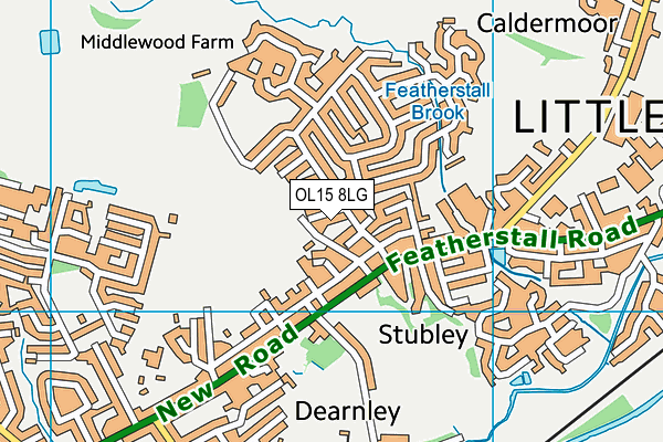 OL15 8LG map - OS VectorMap District (Ordnance Survey)