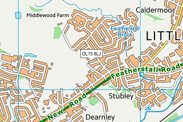 OL15 8LJ map - OS VectorMap District (Ordnance Survey) OL15 8LJ map - OS VectorMap District (Ordnance Survey)