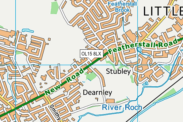 OL15 8LX map - OS VectorMap District (Ordnance Survey)