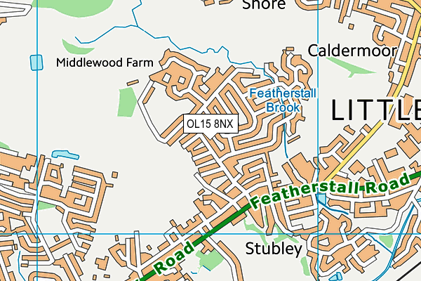 OL15 8NX map - OS VectorMap District (Ordnance Survey) OL15 8NX map - OS VectorMap District (Ordnance Survey)