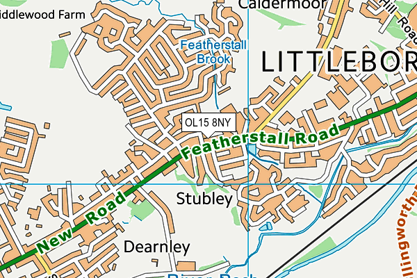 OL15 8NY map - OS VectorMap District (Ordnance Survey) OL15 8NY map - OS VectorMap District (Ordnance Survey)