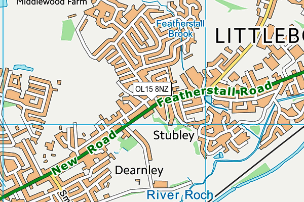 OL15 8NZ map - OS VectorMap District (Ordnance Survey) OL15 8NZ map - OS VectorMap District (Ordnance Survey)