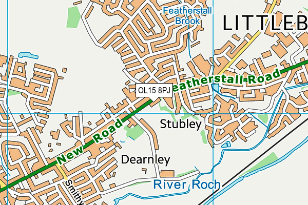 OL15 8PJ map - OS VectorMap District (Ordnance Survey) OL15 8PJ map - OS VectorMap District (Ordnance Survey)